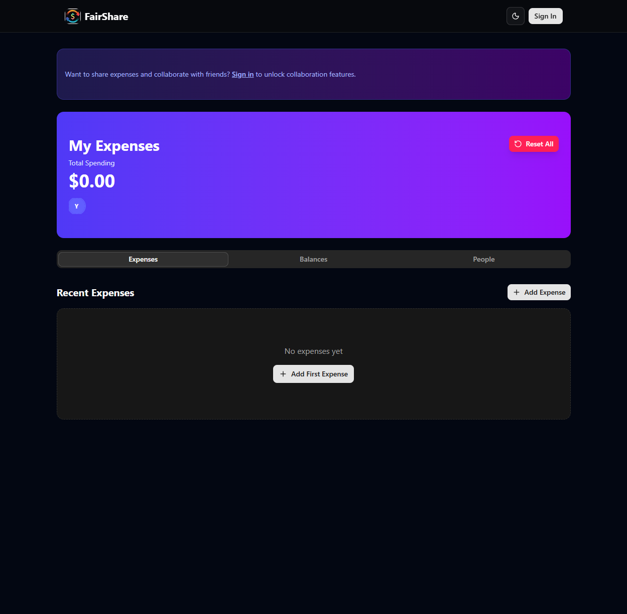 FairShare screenshot